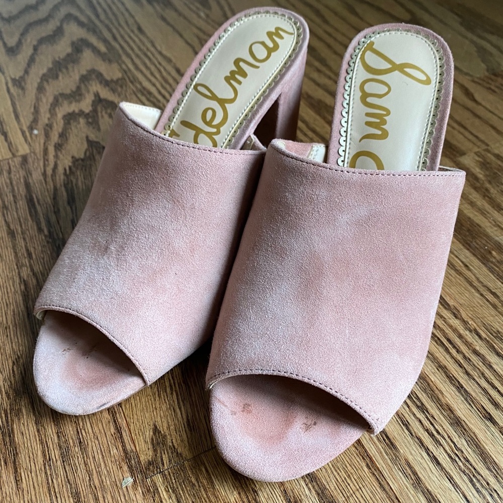 Sam Edelman Light Pink Suede Heels